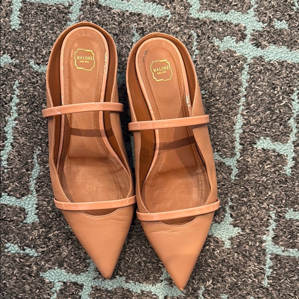 Malone Souliers Tan Mules